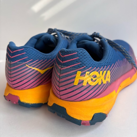 HOKA W Torrent 2 Blue Pink Gold Stripe  Running‎ Shoes Size 10 - Picture 10 of 12